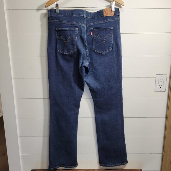EUC Levi's Classic Boot Cut Dark Denim Jean Women's sz 14 - Picture 4 of 10